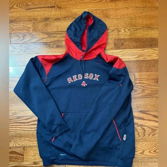 Nike Boston Red Sox Men’s Pullover Hoodie Sweatshirt Blue/Red Sz M - Picture 3 of 8